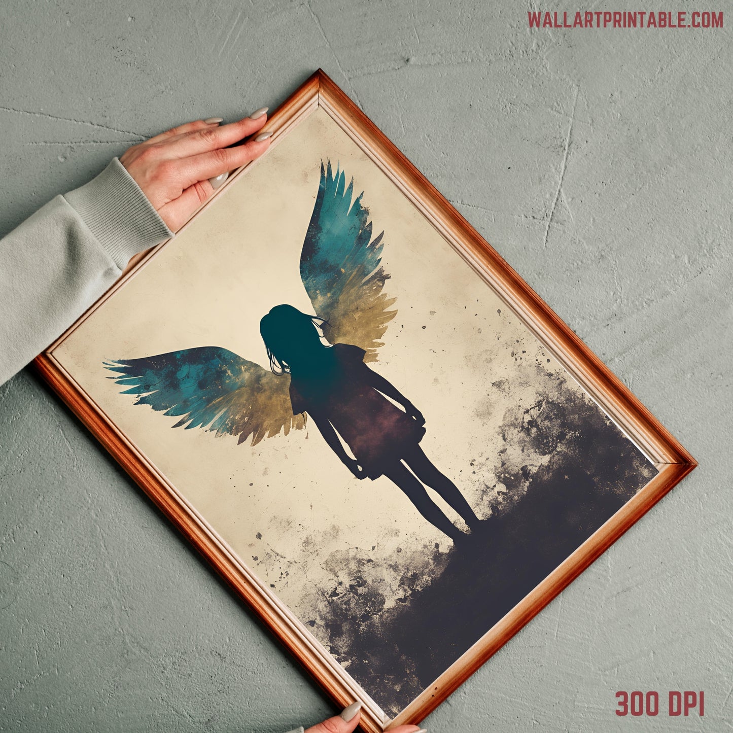 Little Girl with wings Inspirational Wall Art for Hope and Strength