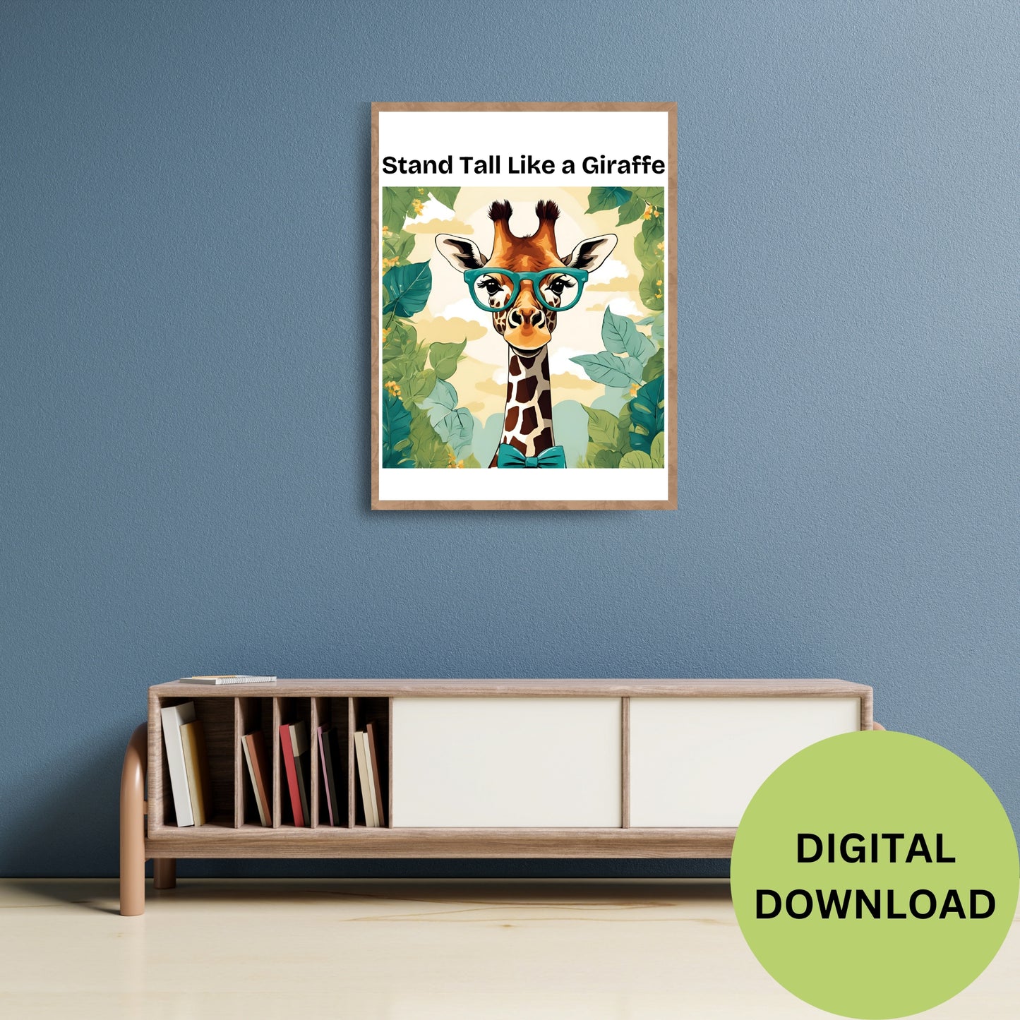 Cool Positive Affirmation print, Kid's Poster, Funny Self-confidence Affirmations Poster, Affirmation Wall Art, Giraffe Lover wall art Print Stand Tall Like a Giraffe